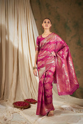 Womens Fashion Ethnic Pink Color Sarees-MLSHWSA1184PNK0ONE